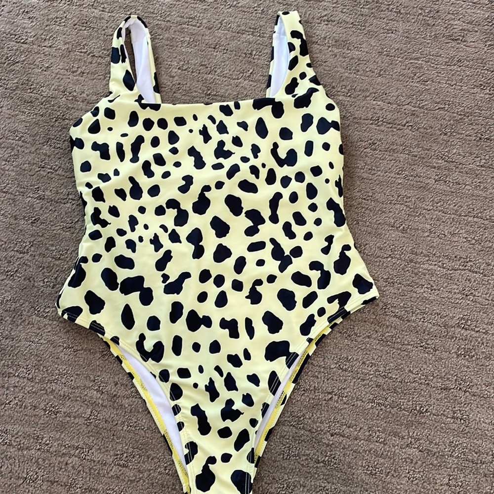 Leopard one piece swimsuit